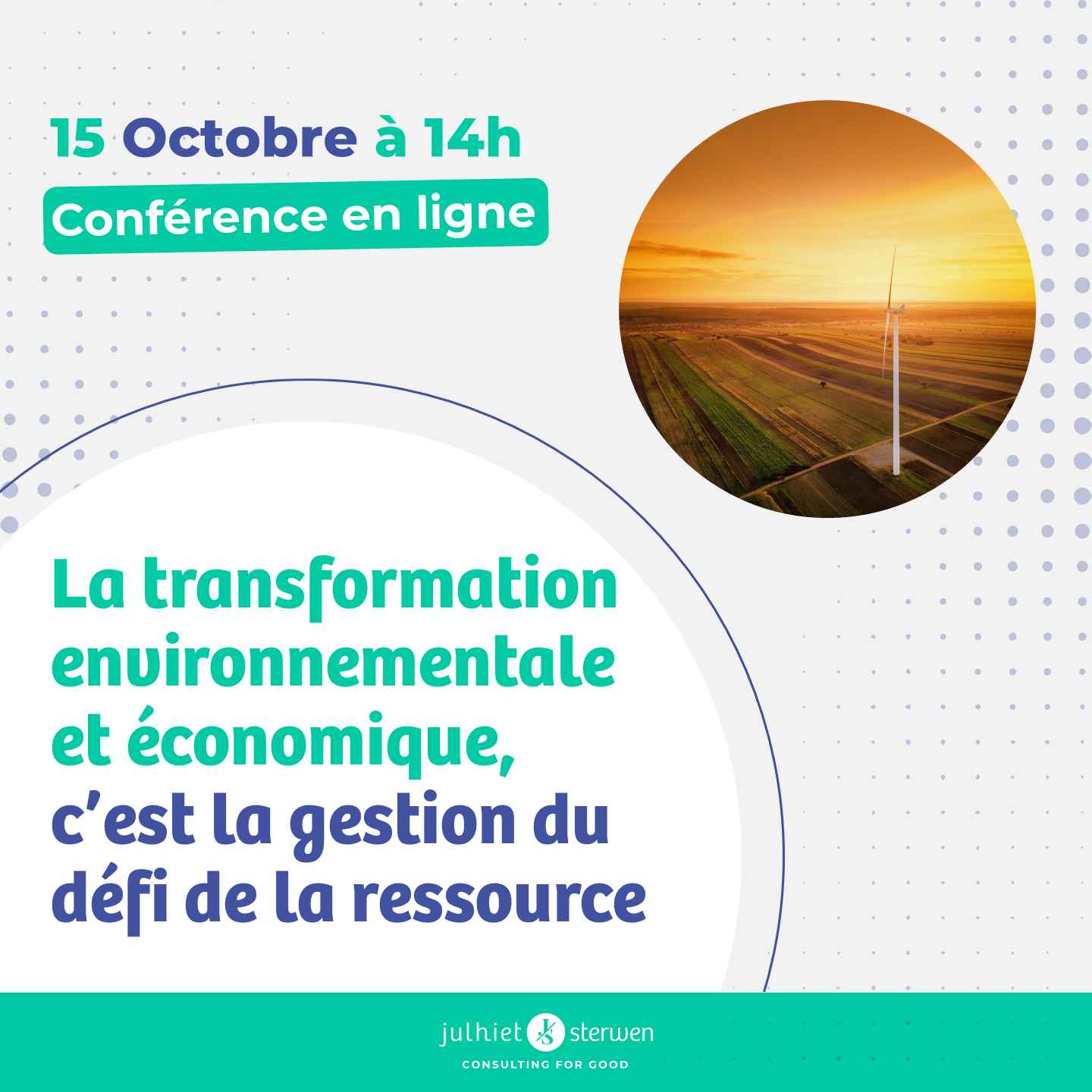 <p>La transformation environnementale et économique, c’est la gestion du défi de la ressource</p> 